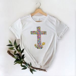 Easter Cross Shirt, Christian Easter Shirt, Easter Jesus Shirt,
